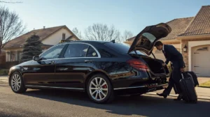 Sandhurst taxi picking up a person in Yateley for an airport trip.