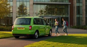 Student using Deepcut taxis for a university run